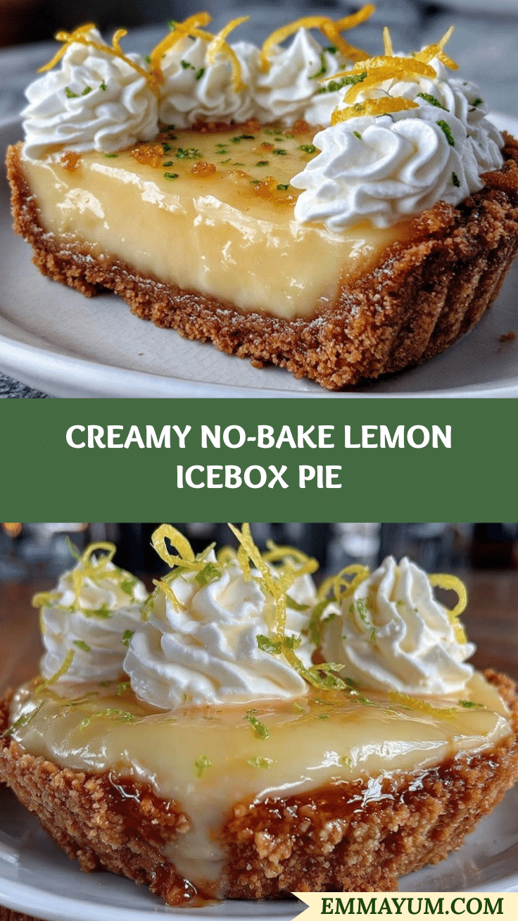 creamy no-bake lemon icebox pie recipe