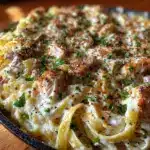 creamy one pot chicken alfredo - featured image