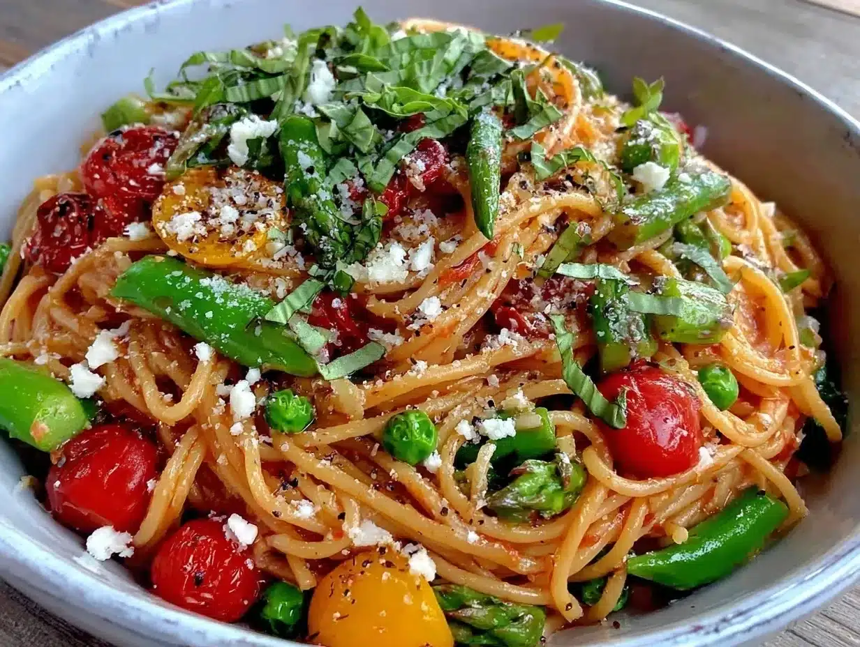 creamy one-pot pasta primavera preparation steps