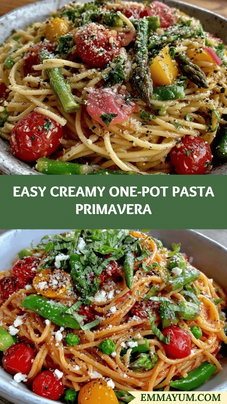 creamy one-pot pasta primavera recipe