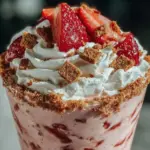 creamy strawberry cheesecake smoothie - featured image