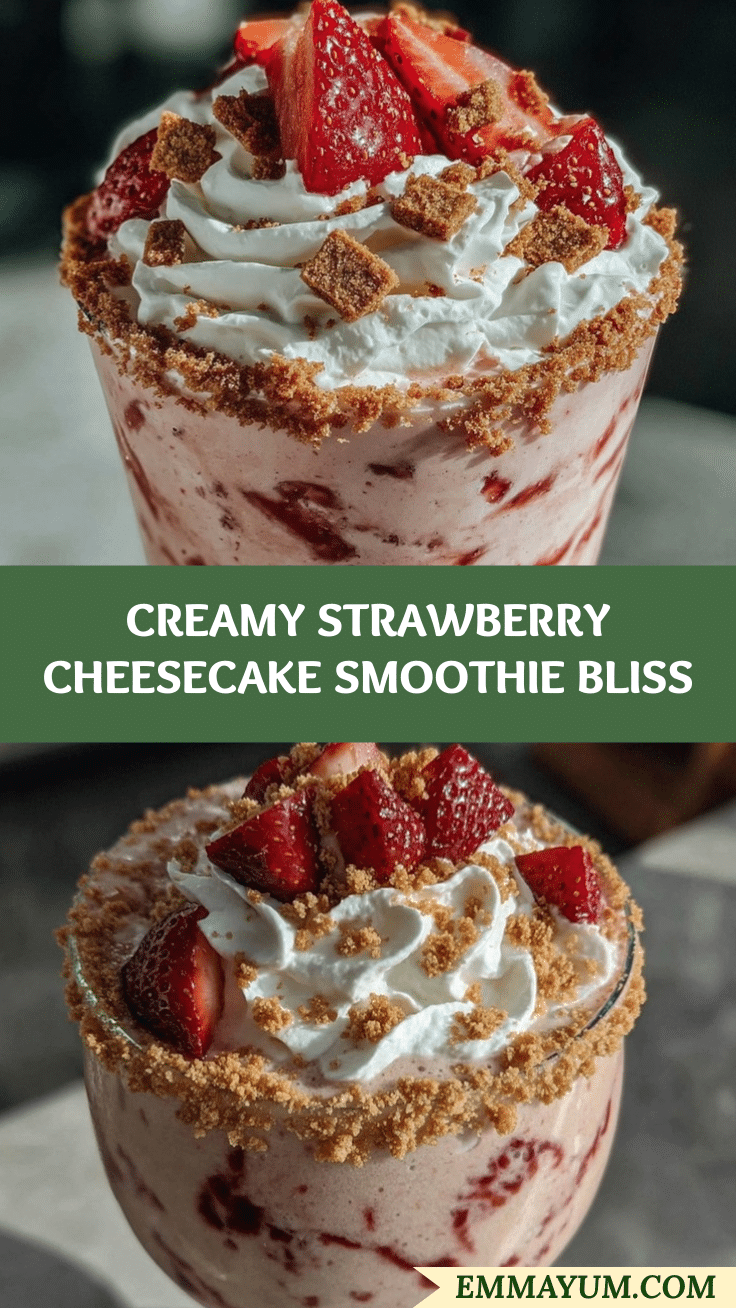 creamy strawberry cheesecake smoothie recipe