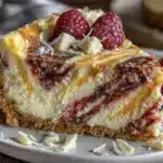 creamy white chocolate raspberry cheesecake - featured image