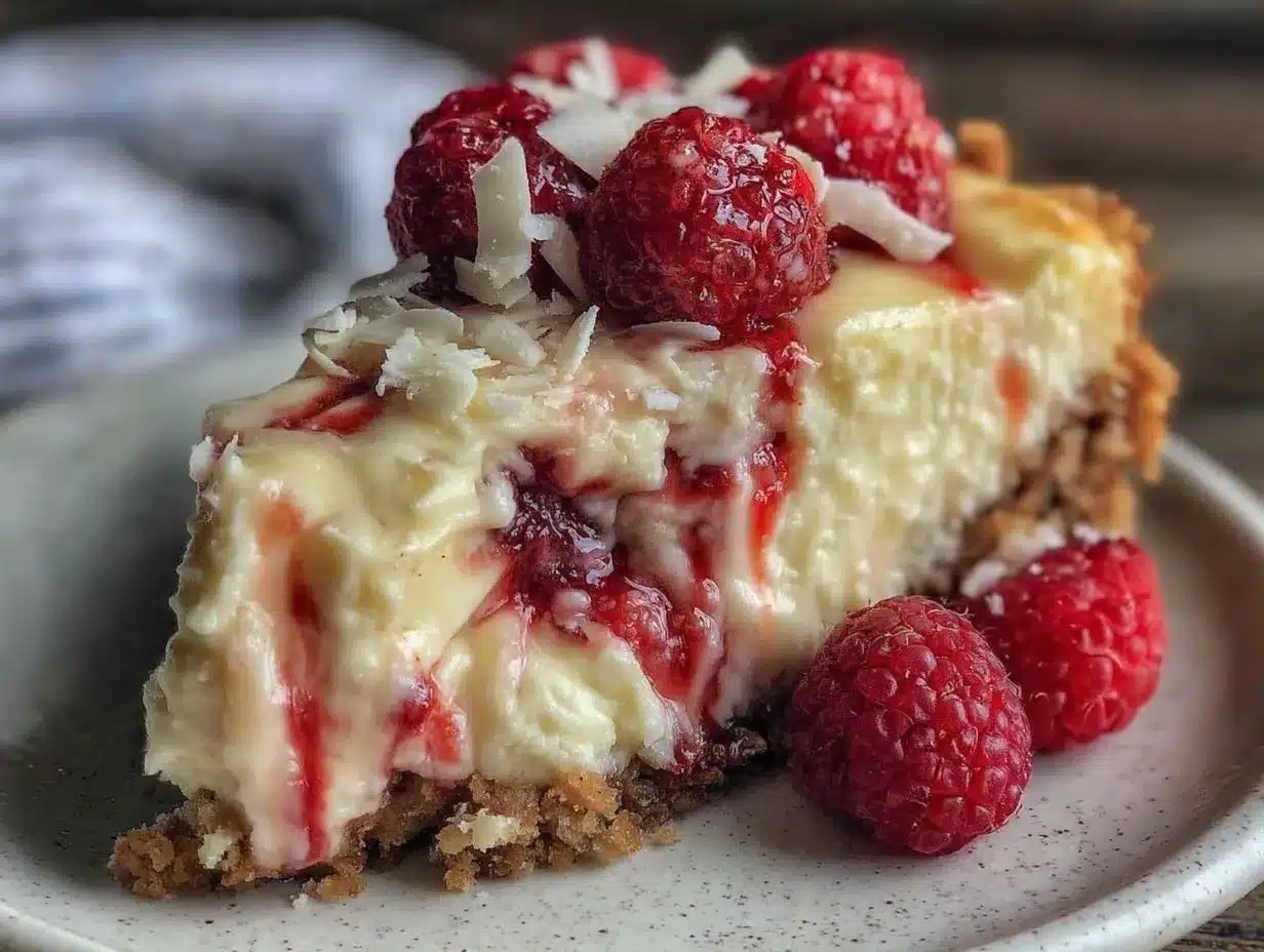 creamy white chocolate raspberry cheesecake preparation steps
