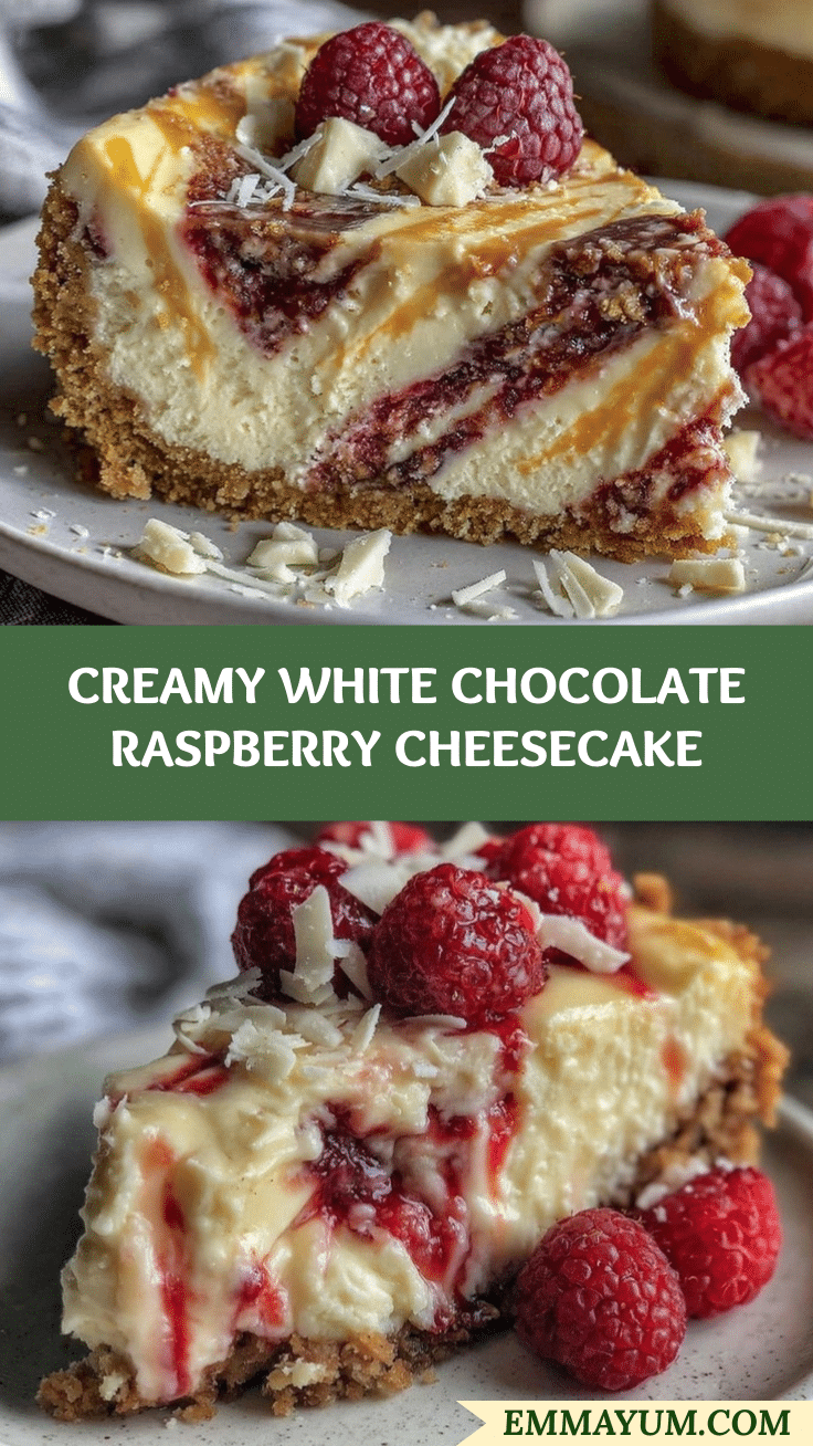 creamy white chocolate raspberry cheesecake recipe