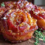crispy bacon heart roses recipe - featured image
