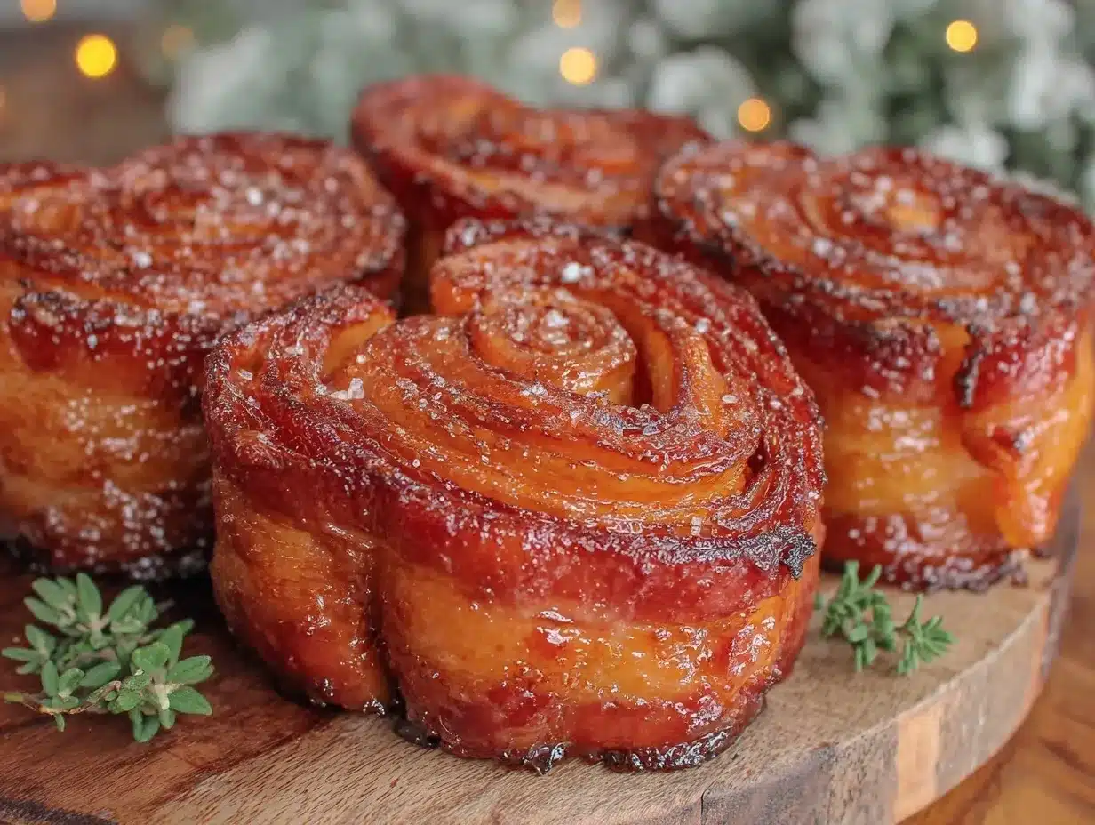 crispy bacon heart roses recipe preparation steps