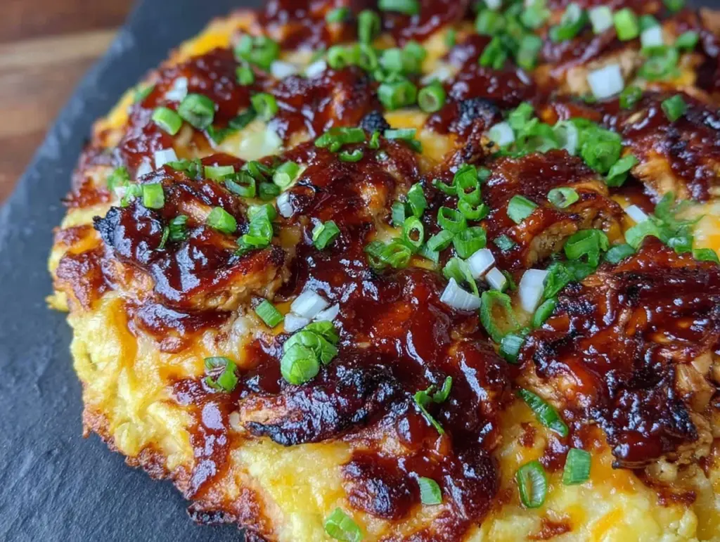 crispy BBQ chicken pizza on the grill - featured image