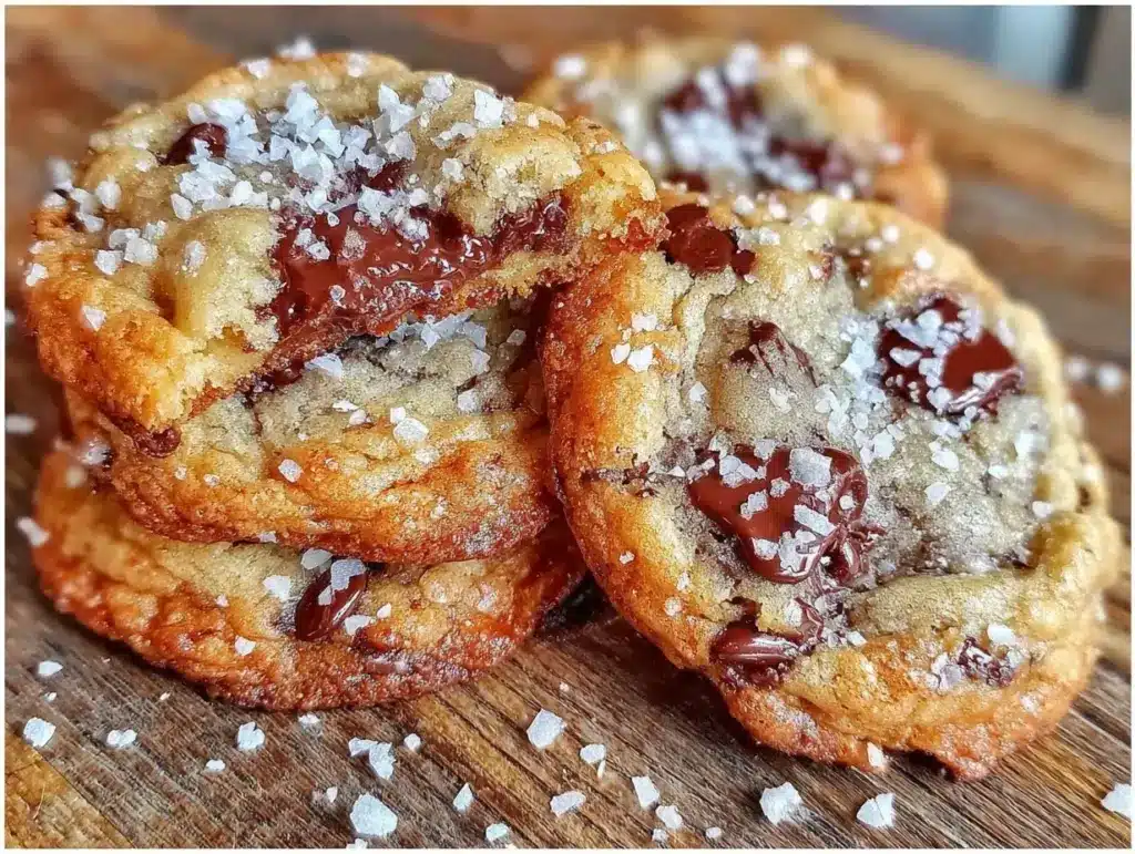 crispy brown butter chocolate chip cookies - featured image