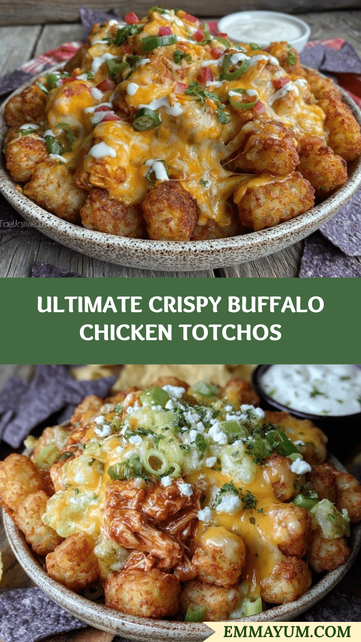 crispy buffalo chicken totchos recipe