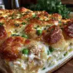 crispy cheesy tuna melt casserole - featured image