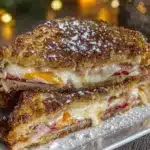 crispy gooey monte cristo sandwich - featured image