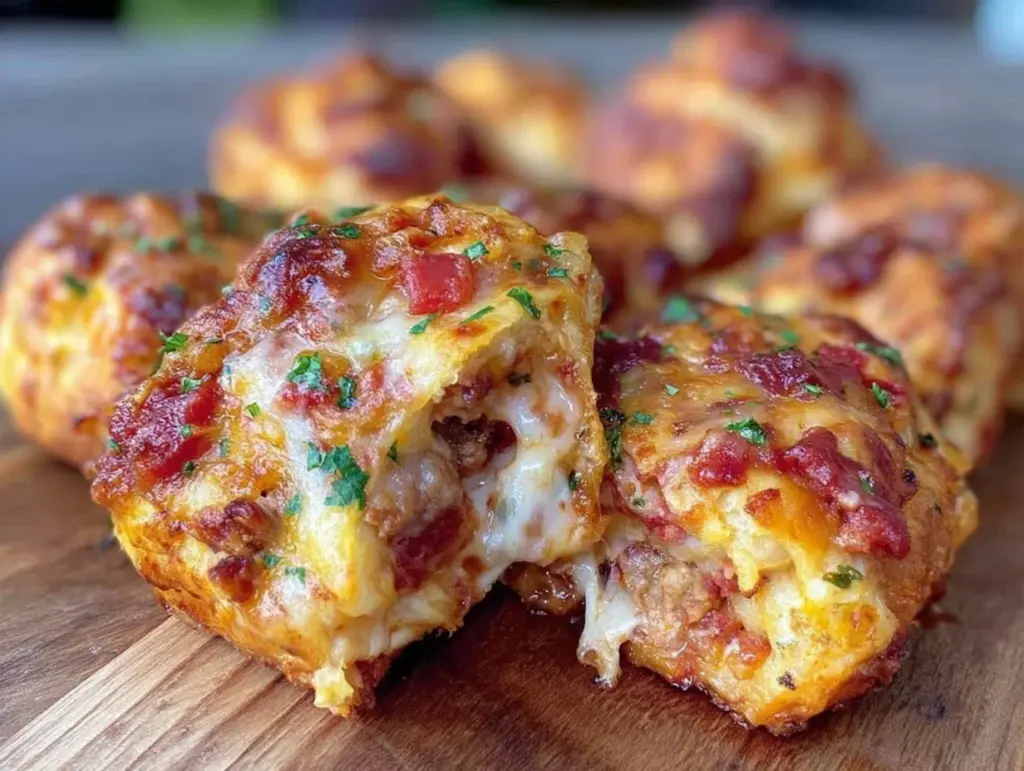 crispy homemade pizza rolls - featured image