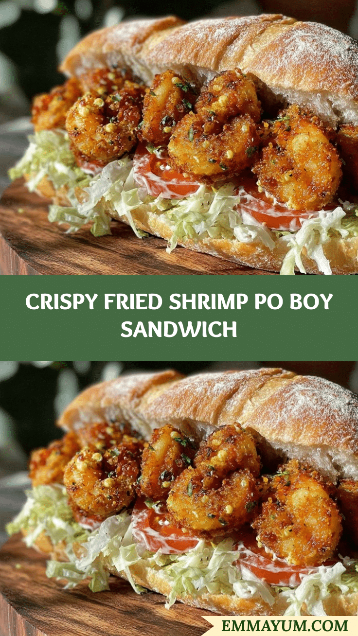 crispy po boy sandwich with fried shrimp recipe
