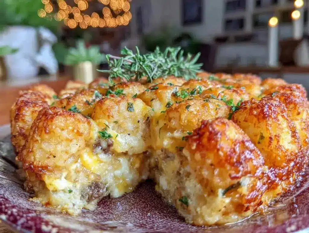 crispy tater tot casserole - featured image