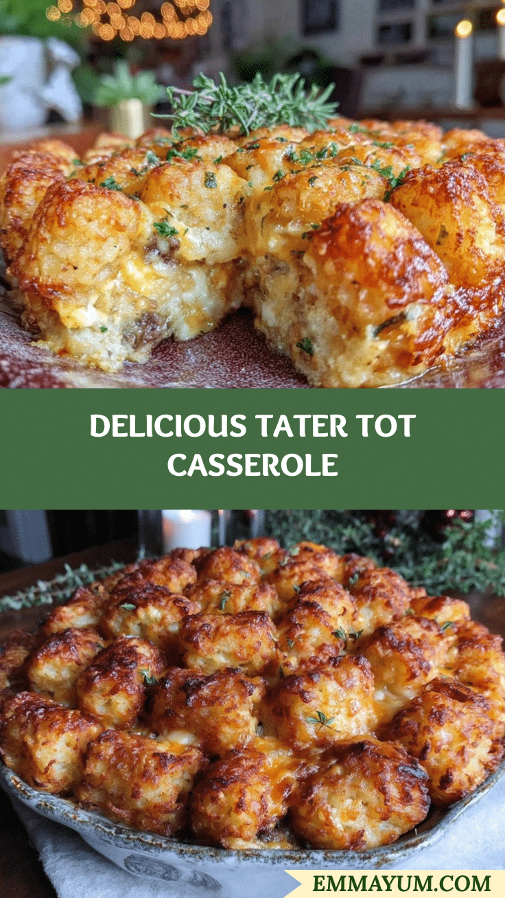 crispy tater tot casserole recipe