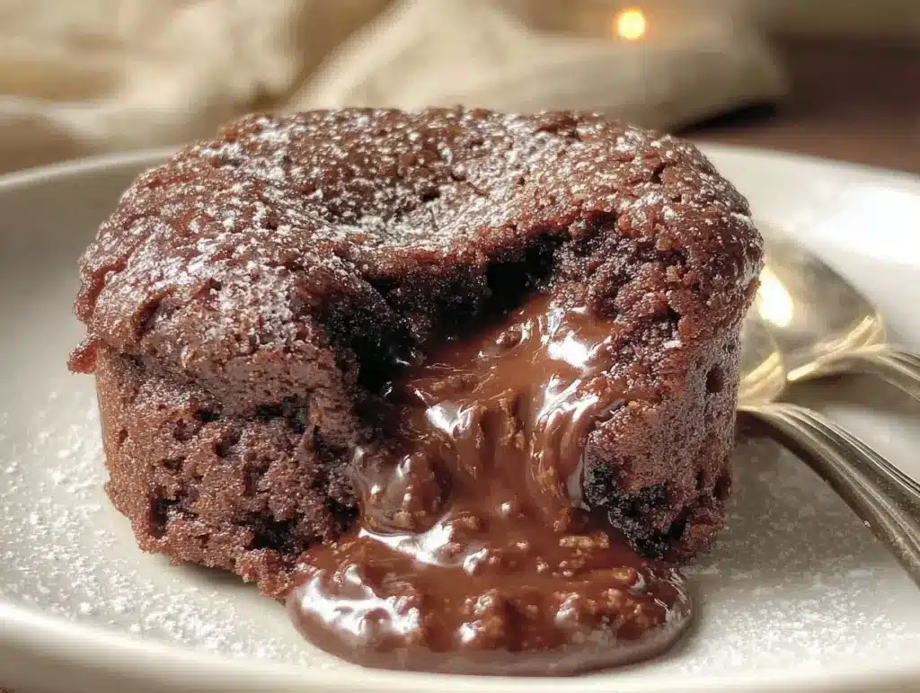 decadent chocolate lava cake for two - featured image