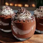 decadent chocolate mousse in wine glasses - featured image