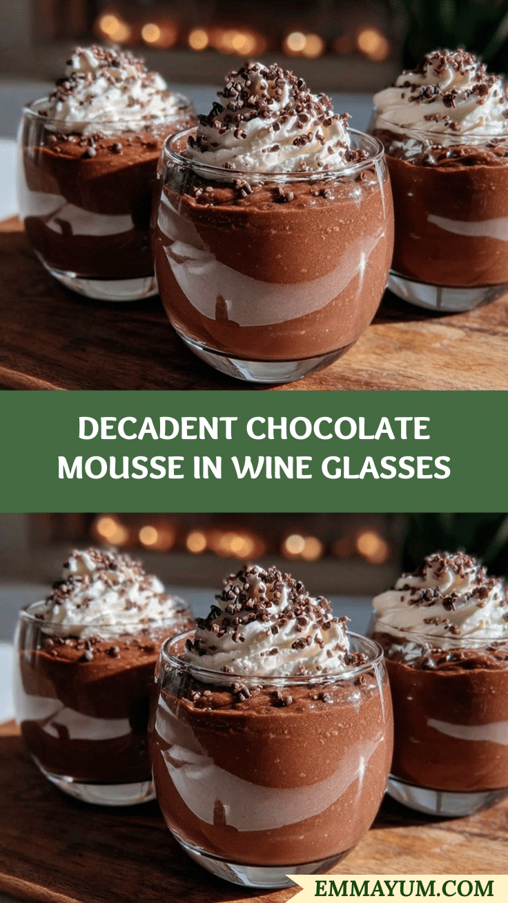decadent chocolate mousse in wine glasses recipe