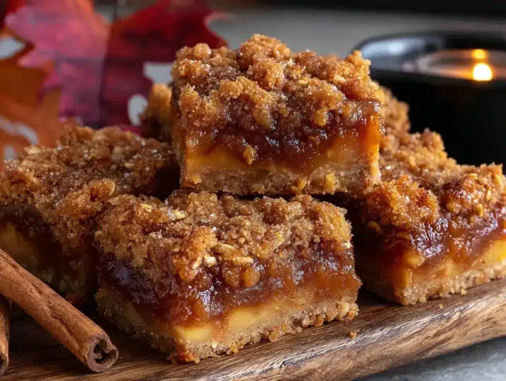 easy apple crumble bars - featured image