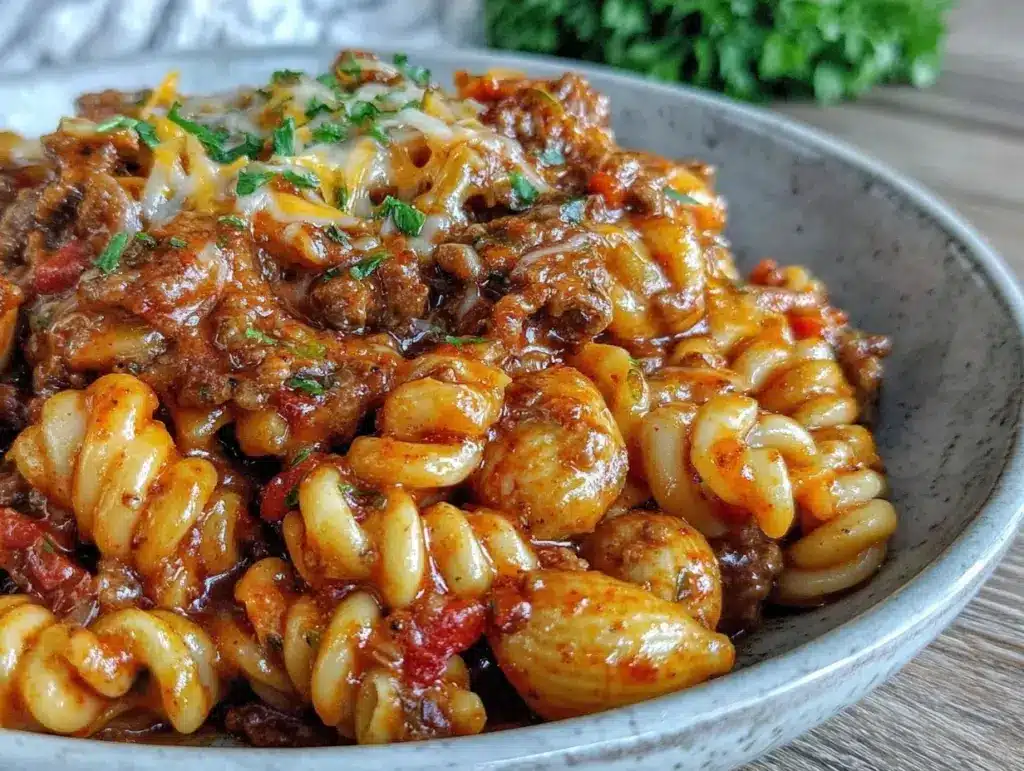 easy cheesy one pot hamburger helper - featured image