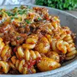 easy cheesy one pot hamburger helper - featured image