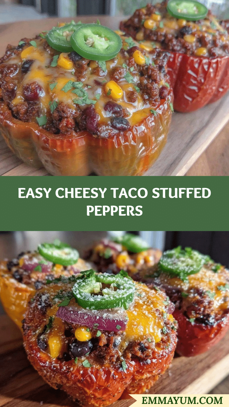 easy cheesy taco stuffed peppers recipe