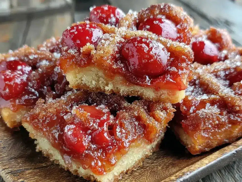 easy chewy cherry pie bars - featured image