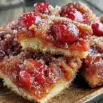 easy chewy cherry pie bars - featured image