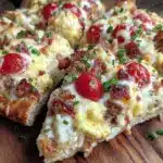 easy crispy breakfast pizza - featured image