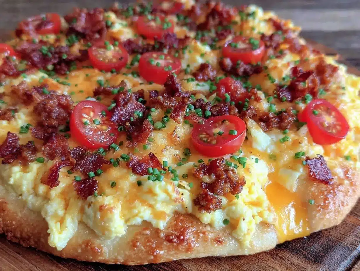easy crispy breakfast pizza preparation steps