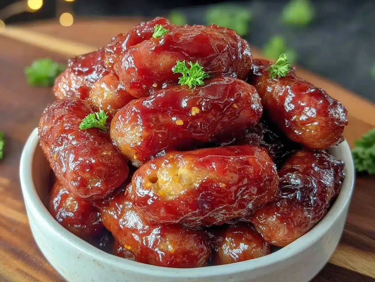 easy crockpot little smokies party bites preparation steps