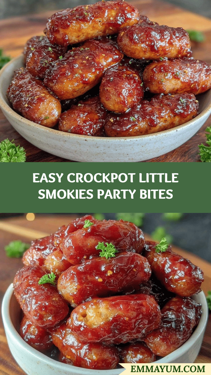 easy crockpot little smokies party bites recipe