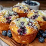easy fluffy one-bowl blueberry muffins - featured image