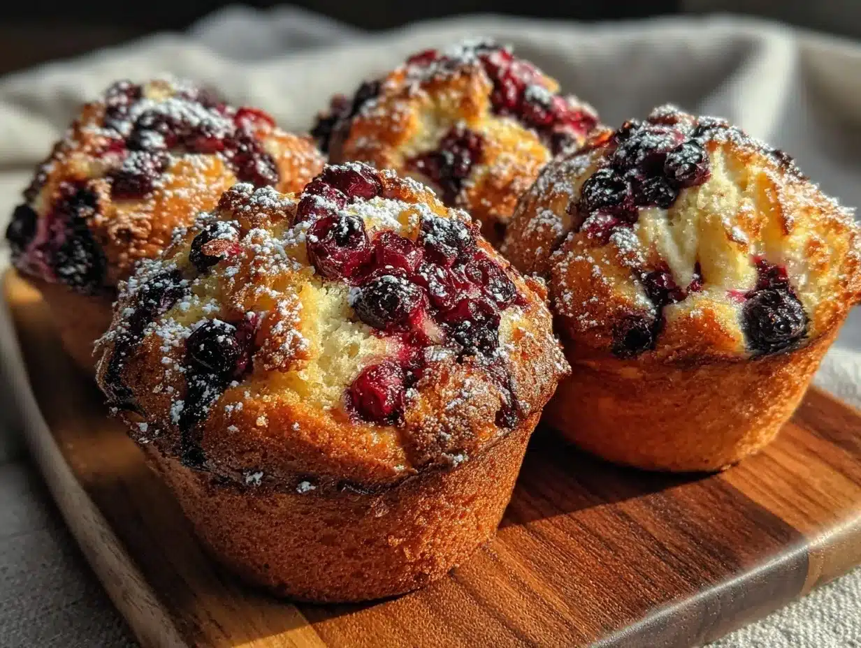 easy fluffy one-bowl blueberry muffins preparation steps