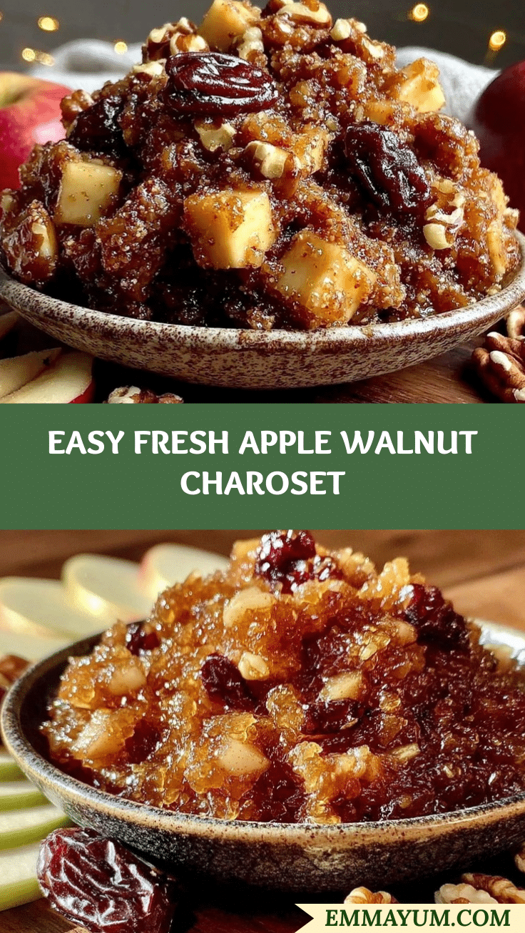 easy fresh apple walnut charoset recipe recipe
