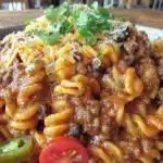 easy one pot cheesy taco pasta - featured image