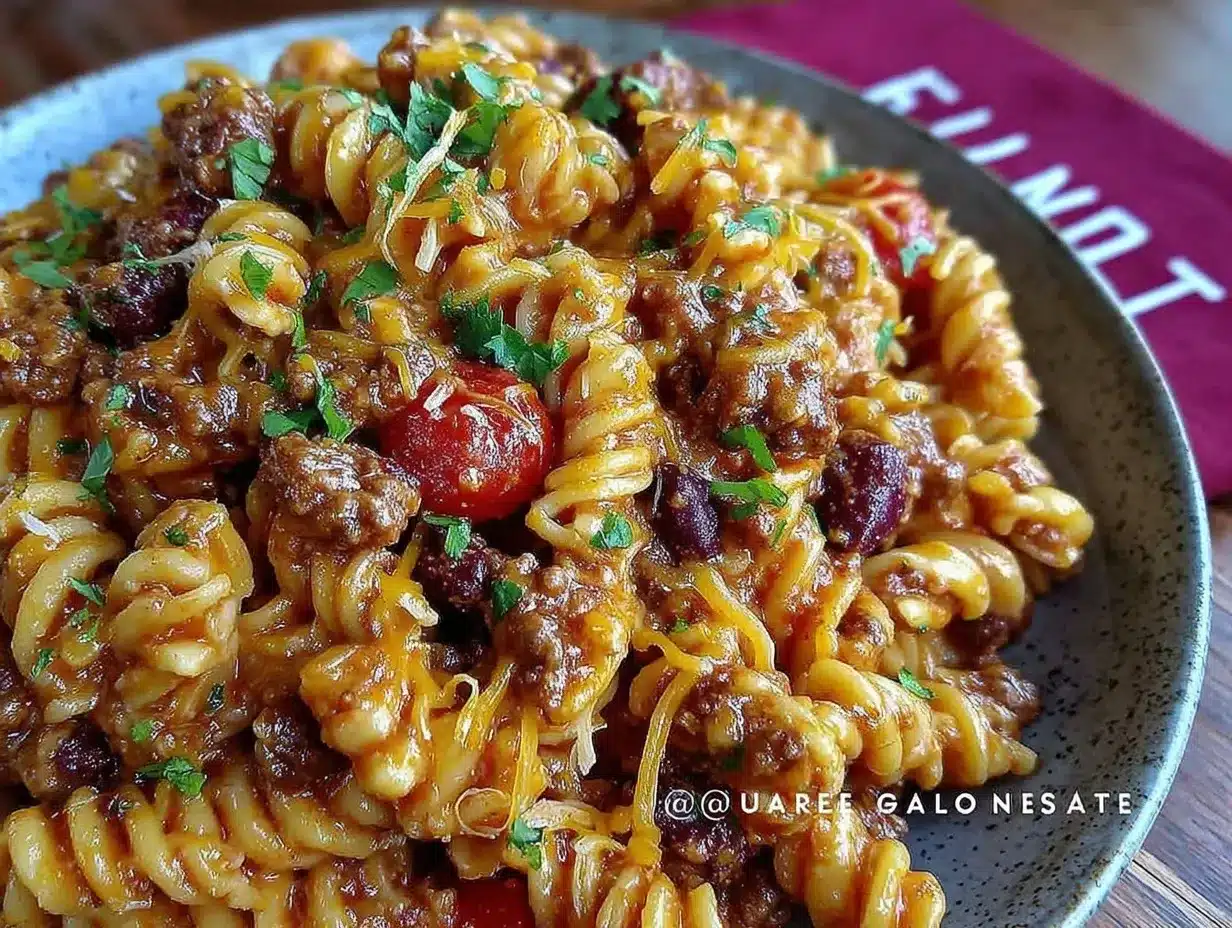 easy one pot cheesy taco pasta preparation steps