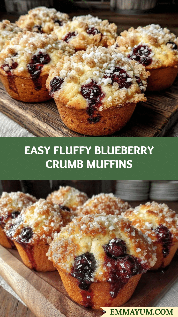 fluffy blueberry crumb muffins recipe