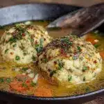 fluffy matzo ball soup - featured image