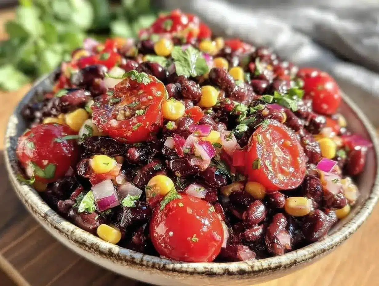 Fresh Cowboy Caviar Texas Style Salad preparation steps