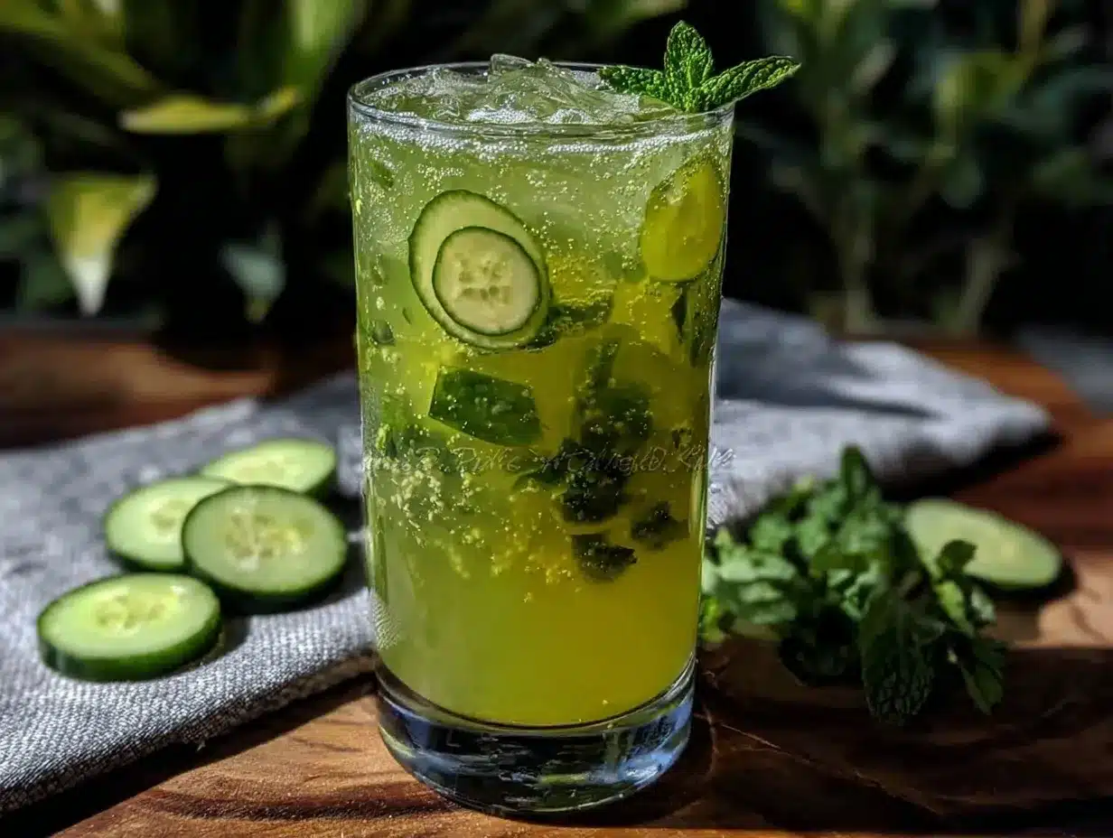 fresh cucumber mint agua fresca preparation steps