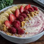 fresh strawberry banana smoothie bowl - featured image
