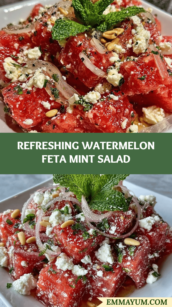 fresh watermelon feta mint salad recipe
