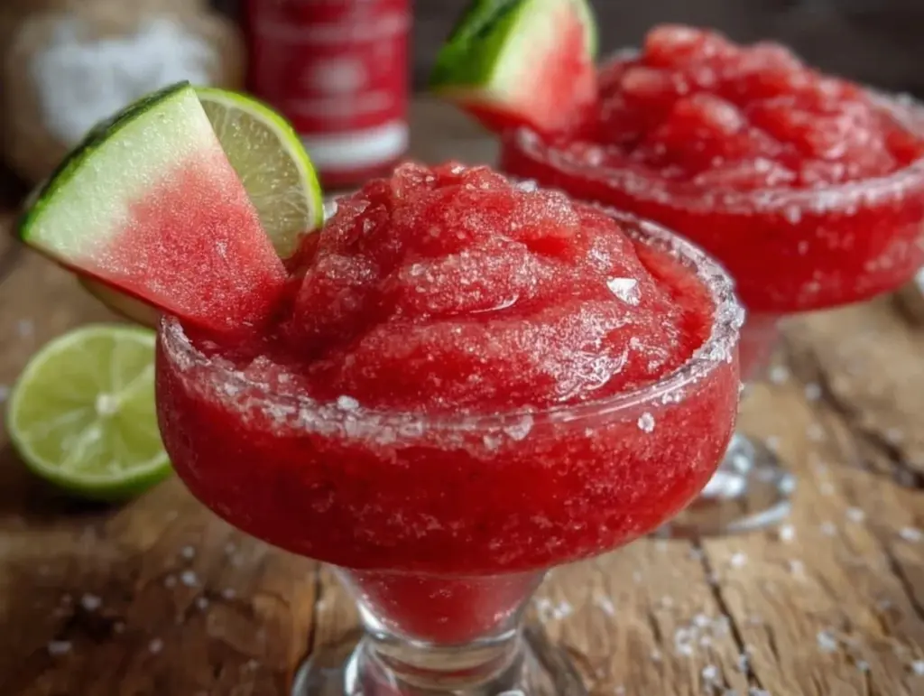 frozen watermelon margaritas - featured image