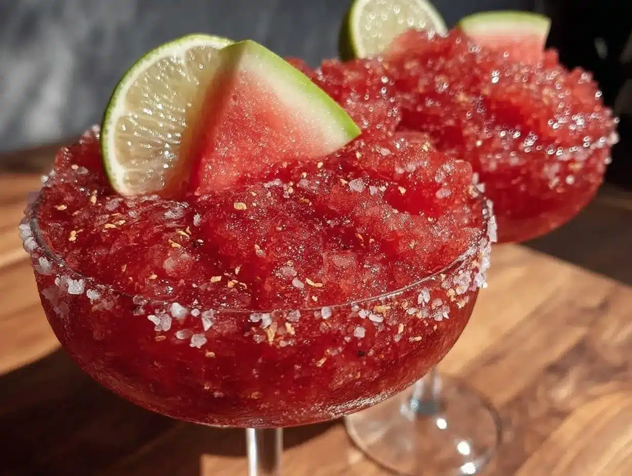 frozen watermelon margaritas preparation steps