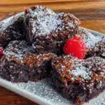 fudgy heart shaped brownie bites - featured image