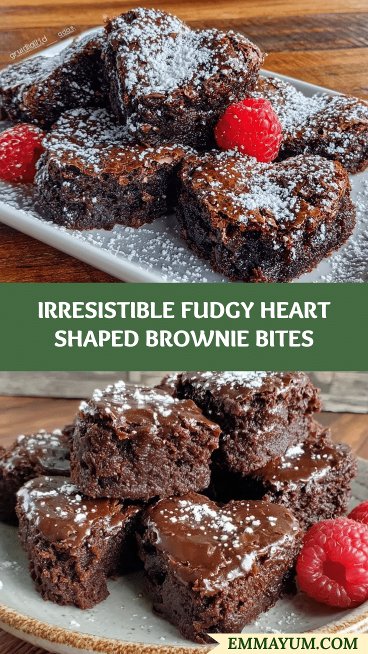 fudgy heart shaped brownie bites recipe