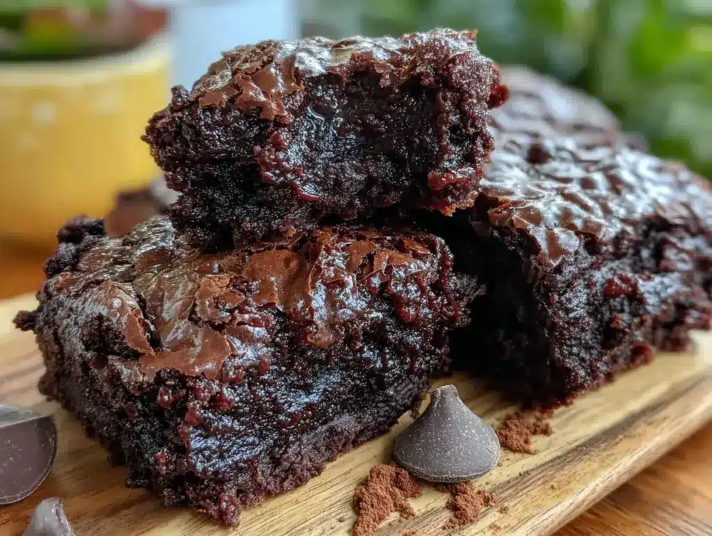 fudgy one-bowl brownies - featured image