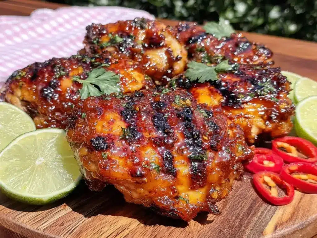grilled honey lime chicken thighs - featured image